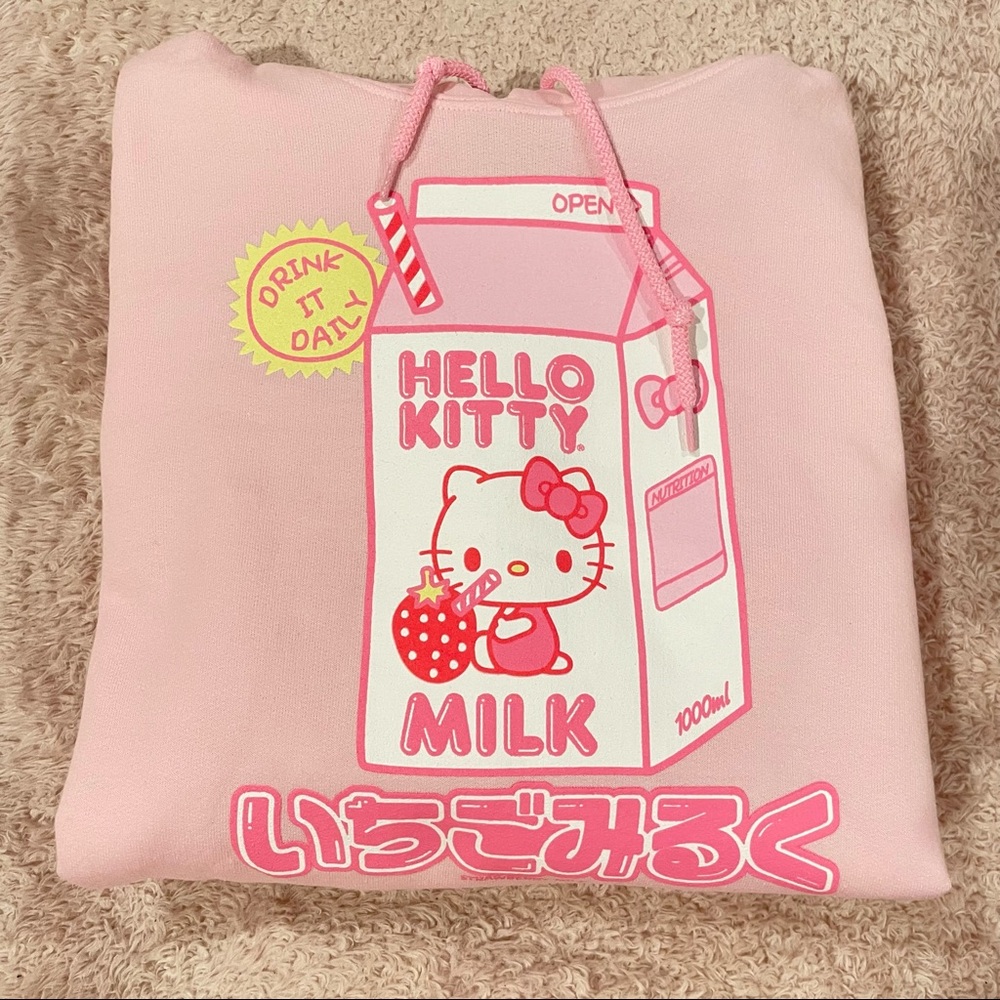Hello Kitty Strawberry Milk Hoodie - Picture 5 of 6